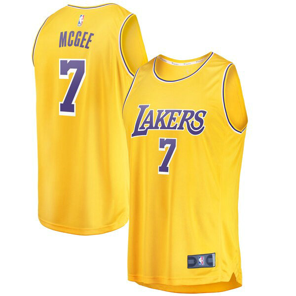 Maillot nba Los Angeles Lakers Icon Edition Homme JaVale McGee 7 Jaune